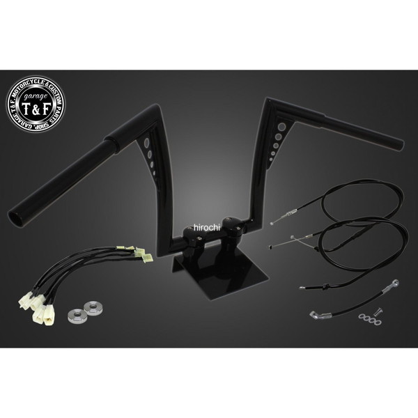 17年-19年 レブル250 ABS搭載 極太バットマンハンドル 12インチ(ブラック)&ワイヤーセット