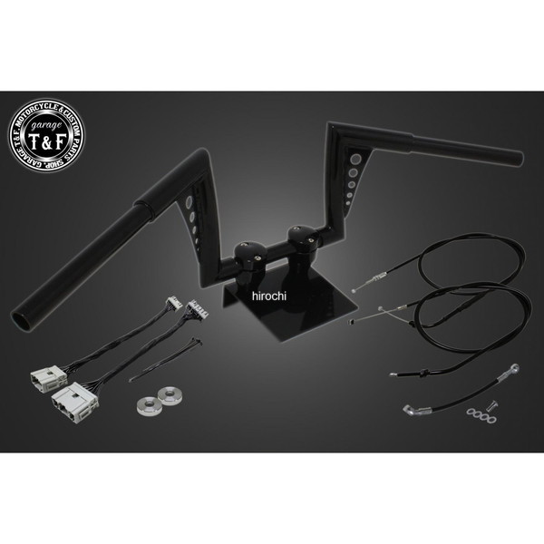 20年-24年 レブル250 ABS搭載 極太バットマンハンドル 8インチ(ブラック)&ワイヤーセット