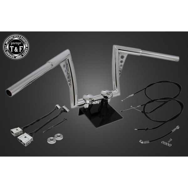 20年-24年 レブル250 ABS搭載 極太バットマンハンドル 10インチ(メッキ)&ワイヤーセット