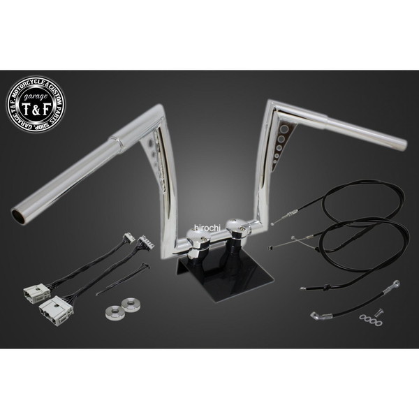 20年-24年 レブル250 ABS搭載 極太バットマンハンドル 12インチ(メッキ)&ワイヤーセット