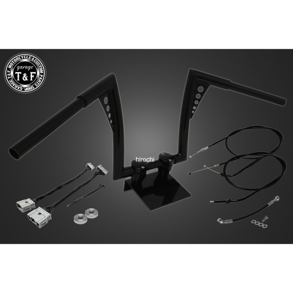 20年-24年 レブル250 ABS搭載 極太バットマンハンドル 12インチ(ブラック)&ワイヤーセット