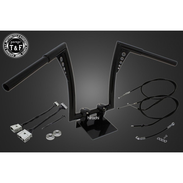 20年-24年 レブル250 ABS搭載 極太バットマンハンドル 14インチ(ブラック)&ワイヤーセット