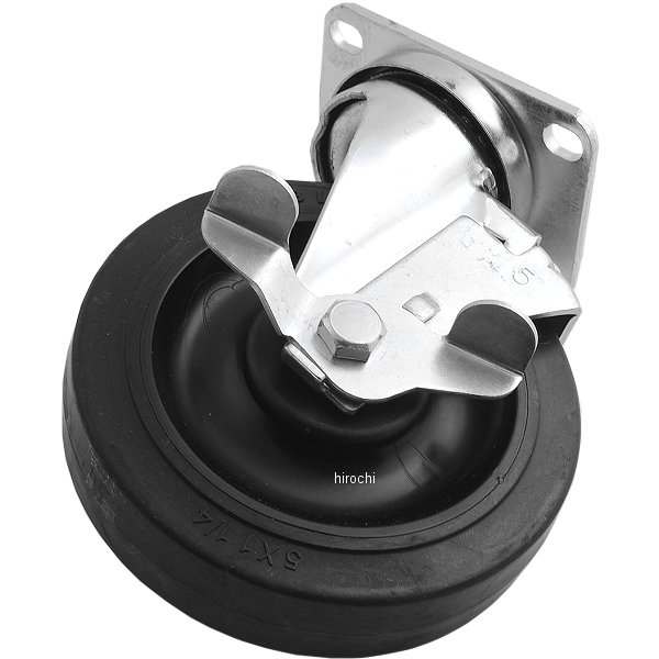 Monoprene ロック付きとスイベル ソフトホイール 330ポンド 5インチ X 1.25インチ