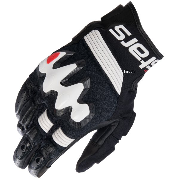 春夏モデル HALO レザーグローブ 黒/白/ 2XLサイズ