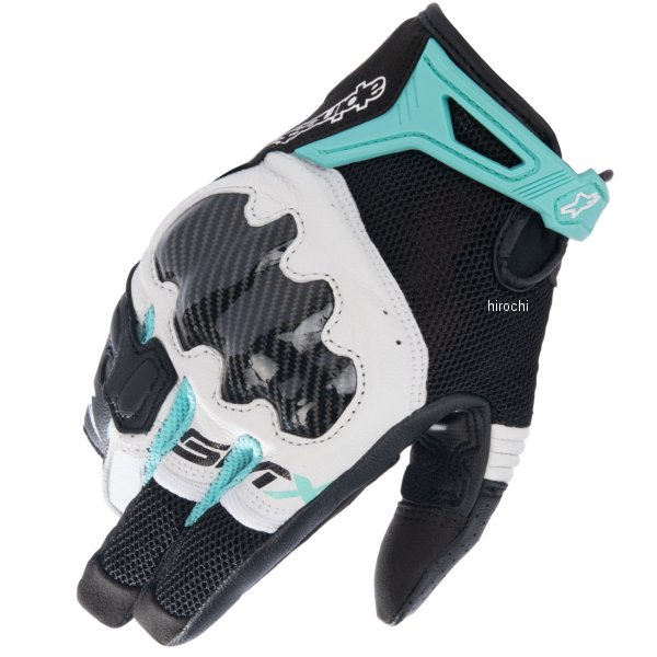 春夏モデル STELLA SMX-R グローブ レディース 黒/白/ティール Mサイズ