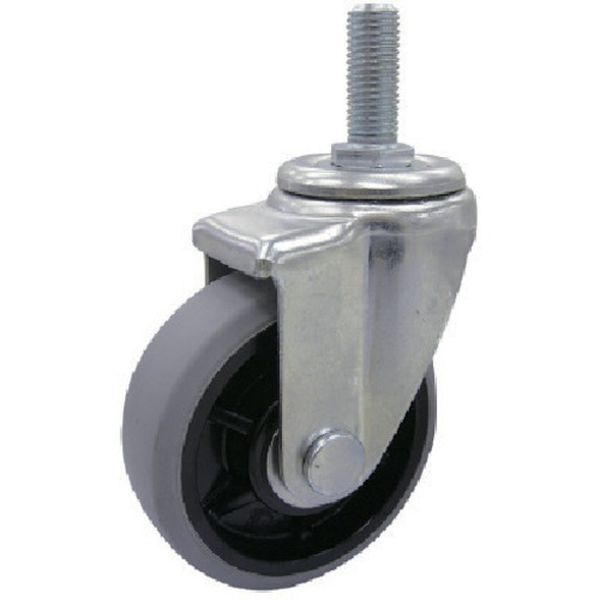 SJT100GUM1640  ねじ込みキャスター自在車 100径ウレタン車輪ベアリング入