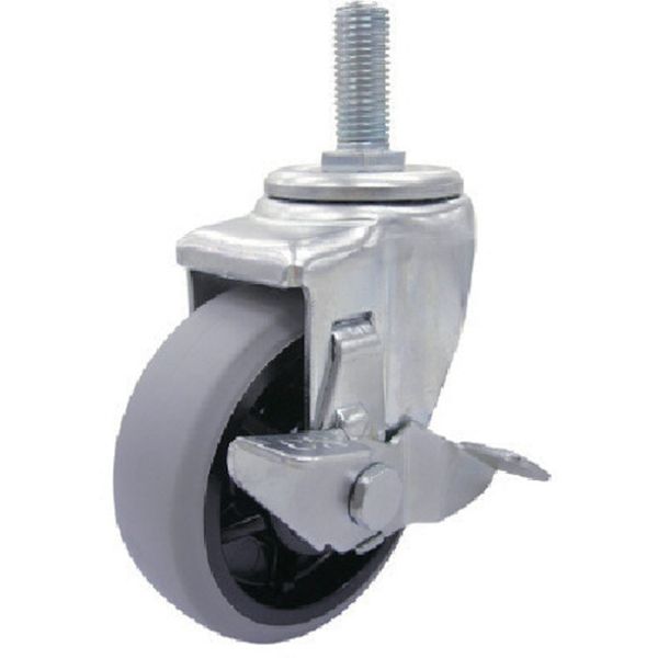 SJT125GUSM1640  ねじ込みキャスターS付自在車 125径ウレタン車輪ベアリング入