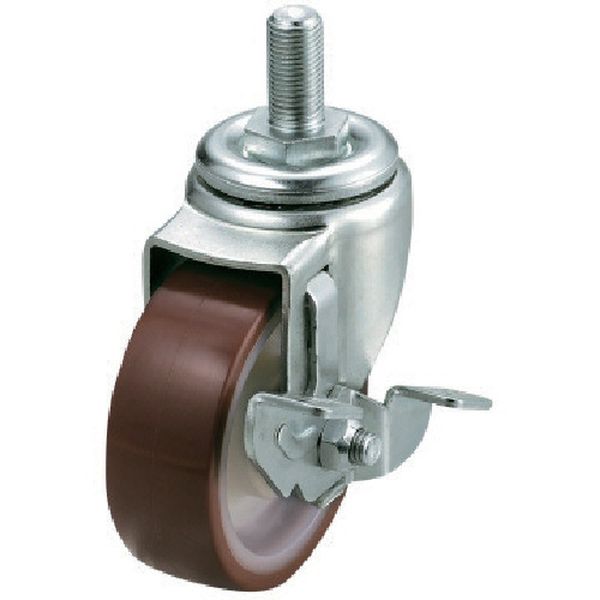 ST75UHFDSM1235  ねじ込みキャスターS付自在車 75径ウレタン車輪B入P1.75