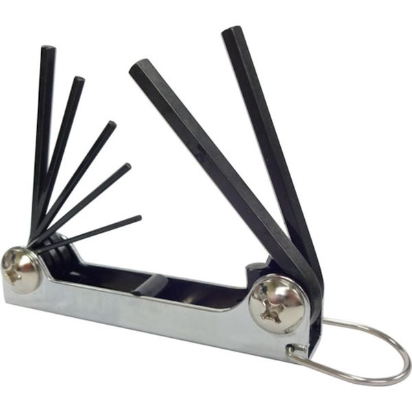 0091 811-6000  ナイフ型 六角棒スパナ メタルケース 7本セット 1.5～6mm