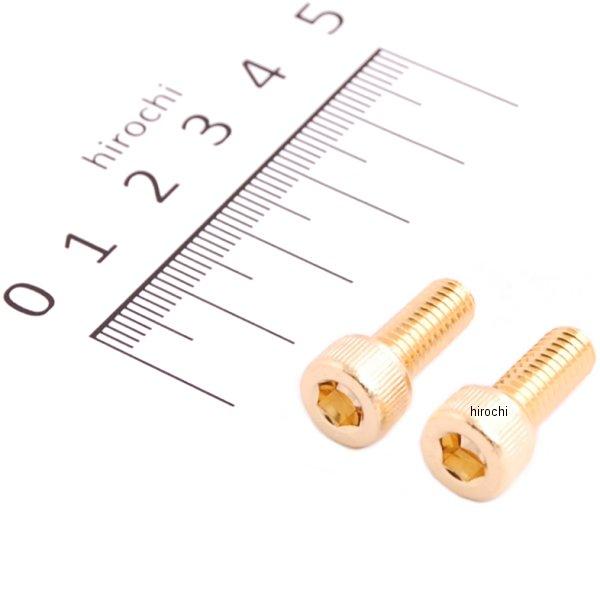 ステンレスキャップボルト 24Kメッキ M6x15 2個入り