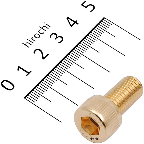 ステンレスキャップボルト 24Kメッキ M10X20 1本入り