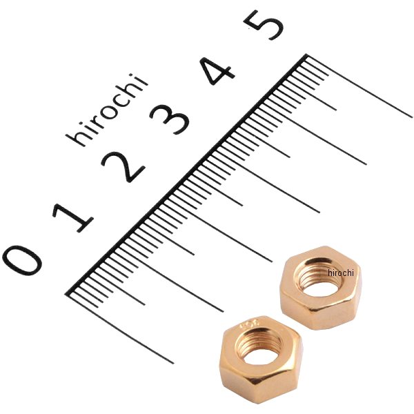 ステンレス六角ナット 汎用 M6 P1.00 24Kメッキ 2個入り