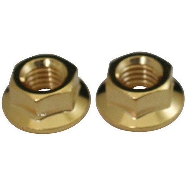 ステンレスフランジ付きナット 汎用 M8 P1.25 24Kメッキ 2個入り