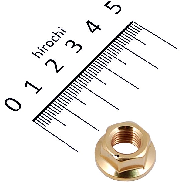 SUS304 フランジ付きナット M10 P1.25 24Kメッキ 1個入り