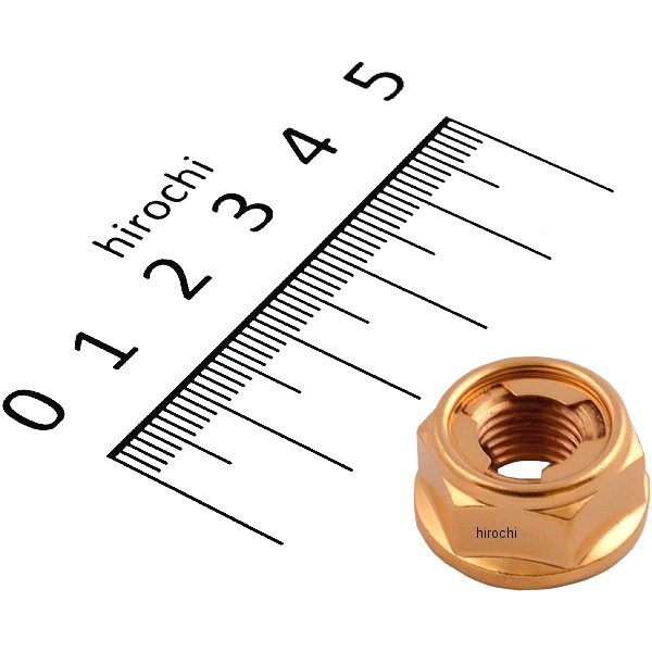 SUS304 フランジ付きロックナット M10 P1.25 24Kメッキ 1個入り