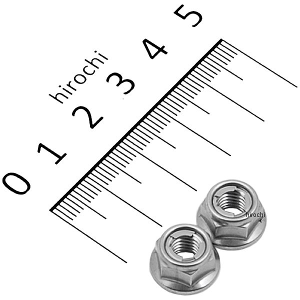 SUS304 フランジ付きロックナット M6 P1.0 STD 2個入り