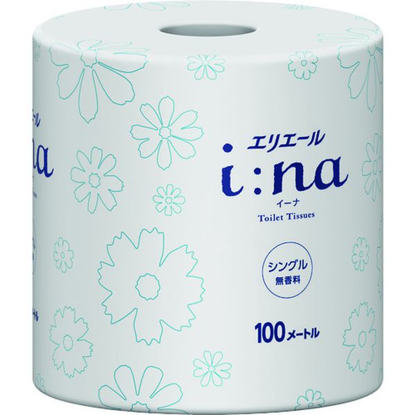 エリエール エリエールi：naトイレットティシューシングル100m個包装・無香料