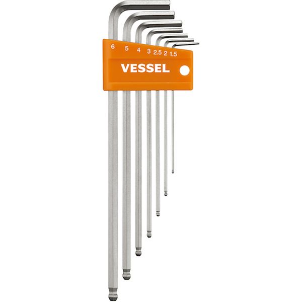 8307BPL 610-6813   本締めボールポイントレンチ 7本組ロング