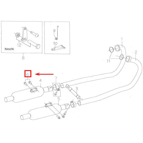 サイレンサー取り付けボルトセット W400
