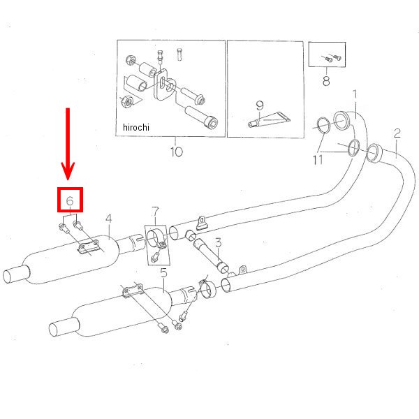 サイレンサー取り付けボルトセット W800