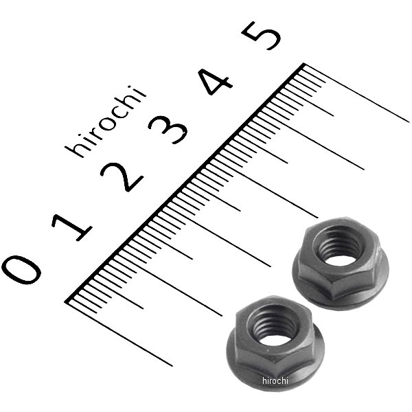 ステンレスフランジ付き六角ナット M6 P1.0 スタンダードタイプ 2個入り 黒