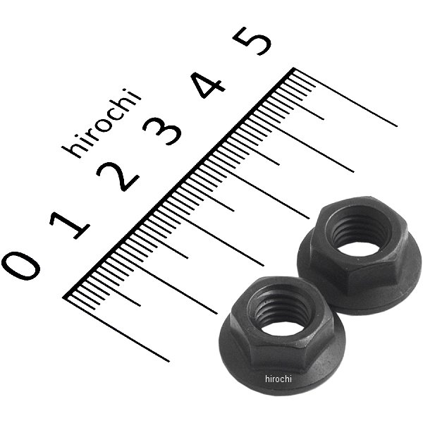 ステンレスフランジ付き六角ナット M8 P1.25 スタンダードタイプ 2個入り 黒