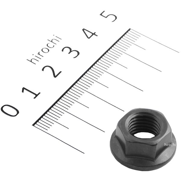 ステンレスフランジ付き六角ナット M10 P1.25 スタンダードタイプ 1個入り 黒
