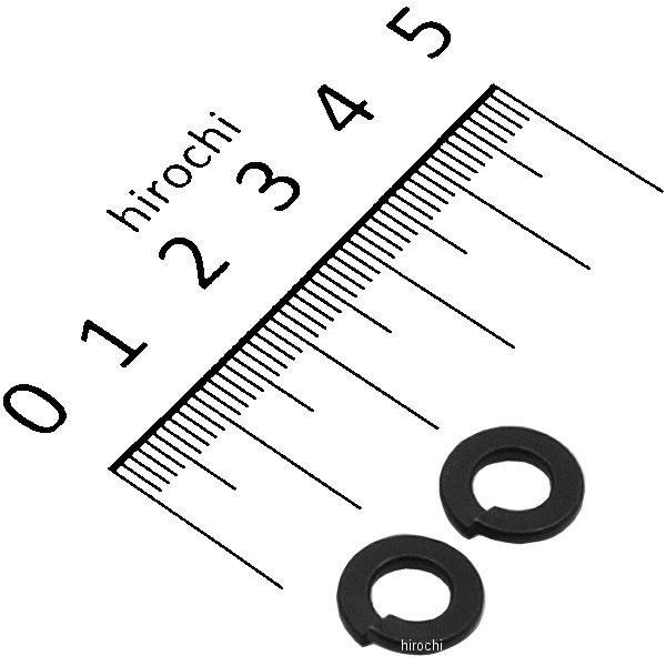 ステンレススプリングワッシャ M6 スタンダードタイプ 2個入り 黒