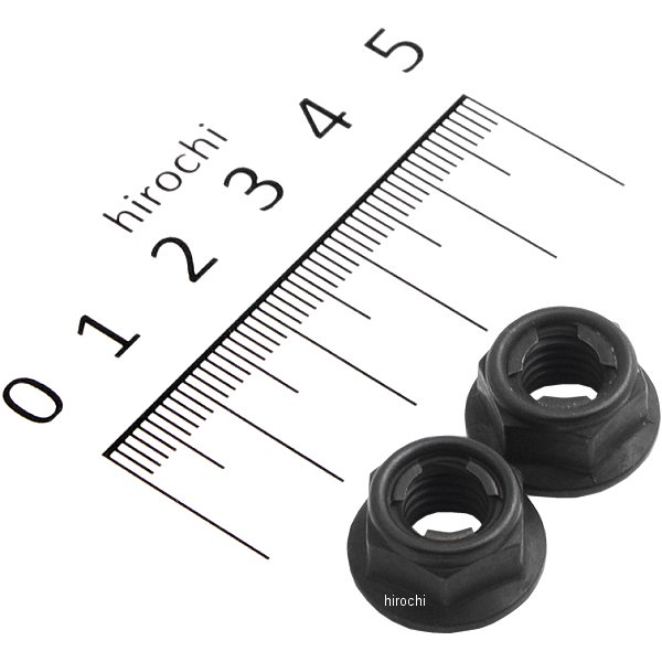 ステンレスフランジ付きロックナット M8 P1.25 スタンダードタイプ 2個入り 黒