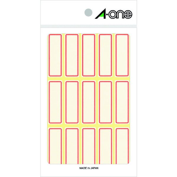 835-5088  エーワン(TM) セルフラベル 赤枠 (18枚入)