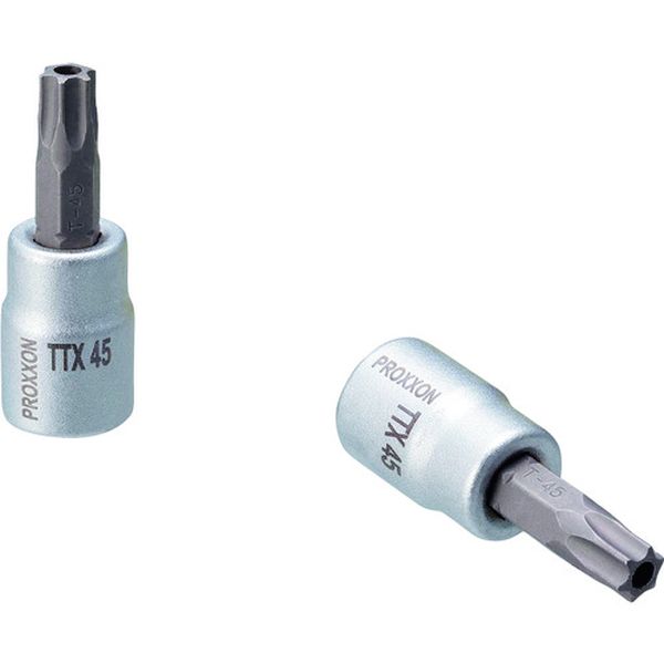 トルクス［［R下］］ビットソケット3/8” いじり止め穴付 TTX45