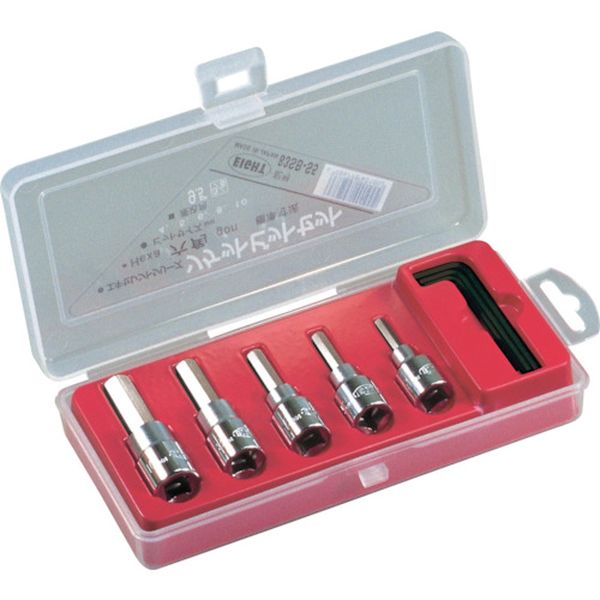 83SBS5  六角ソケットビット 標準寸法(差込角9.5mm)5本セット 4～10mm