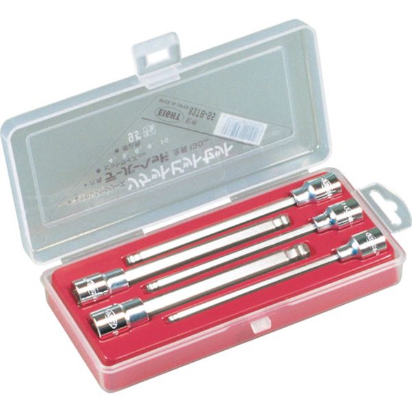 83TBS5  六角ソケットビット テーパー 130(差込角9.5)5本セット 4～10