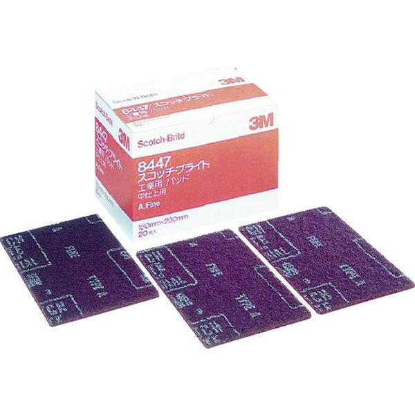 8447SBBOX  スコッチ・ブライト 工業用パッド 8447 ＃280相当 赤茶 BOX(20枚入)