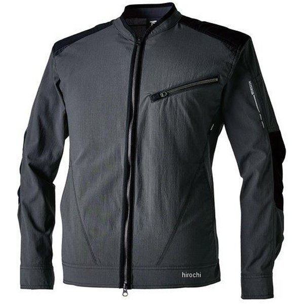 TS4Dナイロンドッツライダーワークジャケット 黒/チャコールグレー