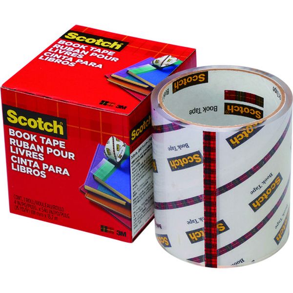 845101 431-1949  透明ブックテープ厚手 101.6mmX13.7m