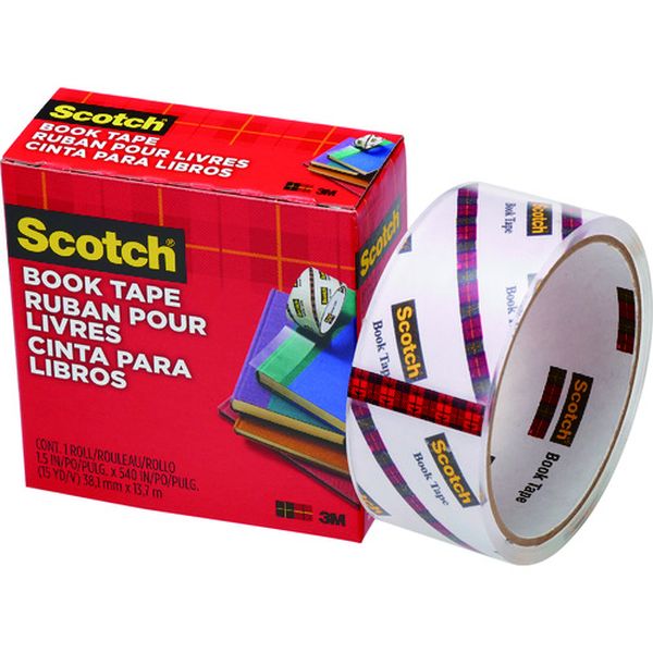 84538 370-0305  透明ブックテープ厚手 38.1mmX13.7m