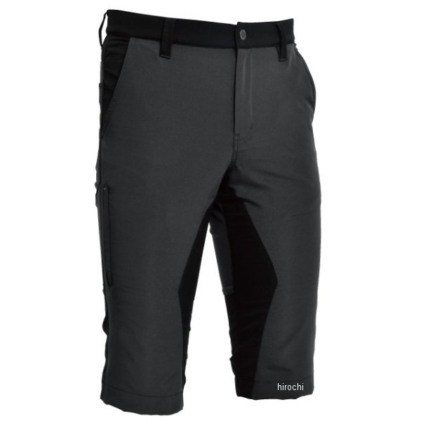 ハイブリッドストレッチメンズショートパンツ 黒/チャコールグレー