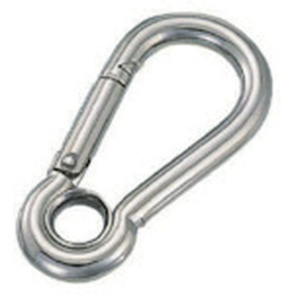 A4 849-0509  ステンレス スナップフックA型(リング付) 線径4mm長さ45mm