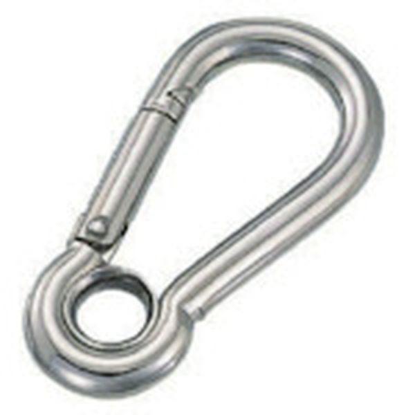 A6  Sフック ステンレス スナップフックA型(リング付) 線径6mm 長さ61mm