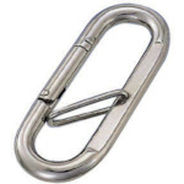 PK5 849-2191  ステンレス プチカラビナ(ハズレ止め付) 線径5mm長さ57mm