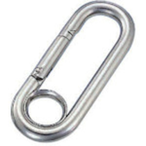 PL5  リングキャッチ ステンレス プチカラビナ(リング付) 線径5mm 長さ56mm