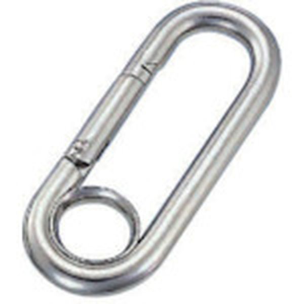 PL6  リングキャッチ ステンレス プチカラビナ(リング付) 線径6mm 長さ65mm