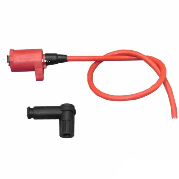 レーシングIGコイル スピードプロツインシリコンプラグコード付 キャップ付き スーパーカブ/リトルカブ 赤/赤