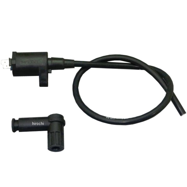 レーシングIGコイル スピードプロツインシリコンプラグコード付 キャップ付き スーパーカブ/リトルカブ 黒/黒