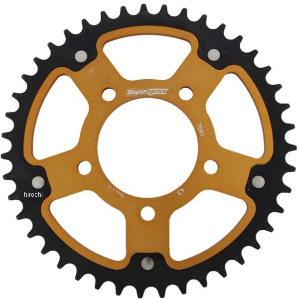 SUPERSPROX リアスプロケット ステルス 520-43T ゴールド
