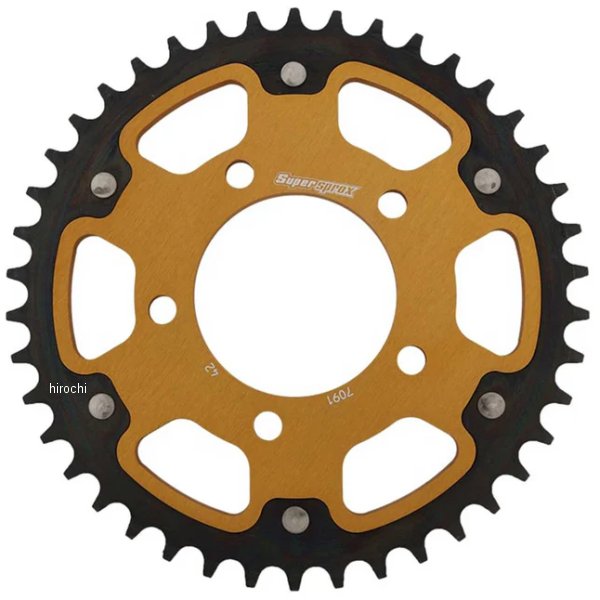 SUPERSPROX リアスプロケット ステルス 520-42T ゴールド