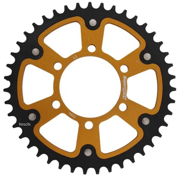 SUPERSPROX リアスプロケット ステルス 520-43T ゴールド