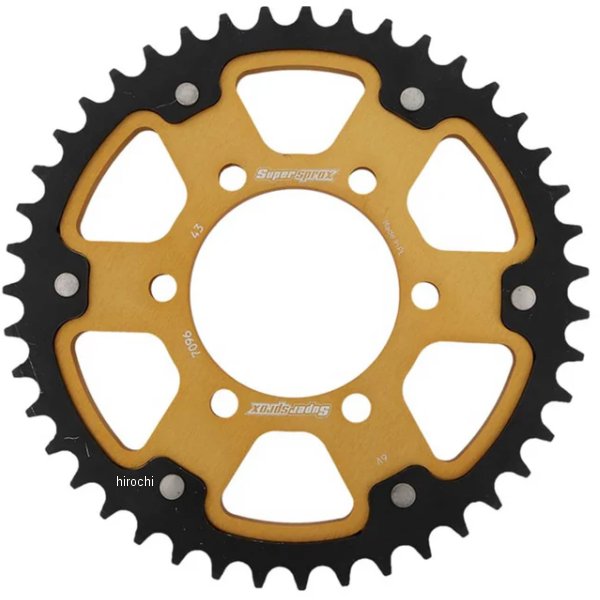 SUPERSPROX リアスプロケット ステルス 530-43T ゴールド