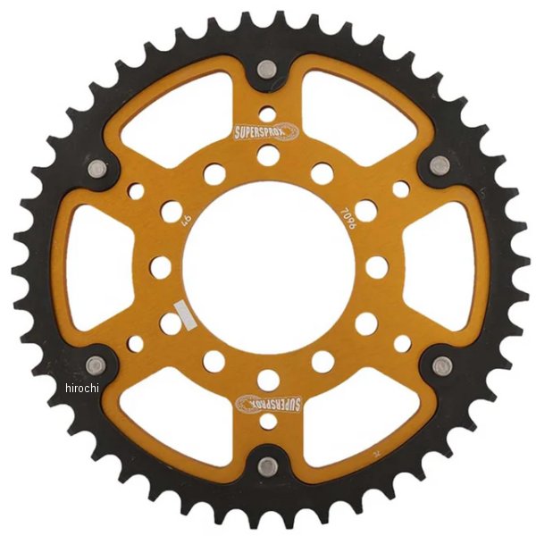 SUPERSPROX リアスプロケット ステルス 530-46T ゴールド
